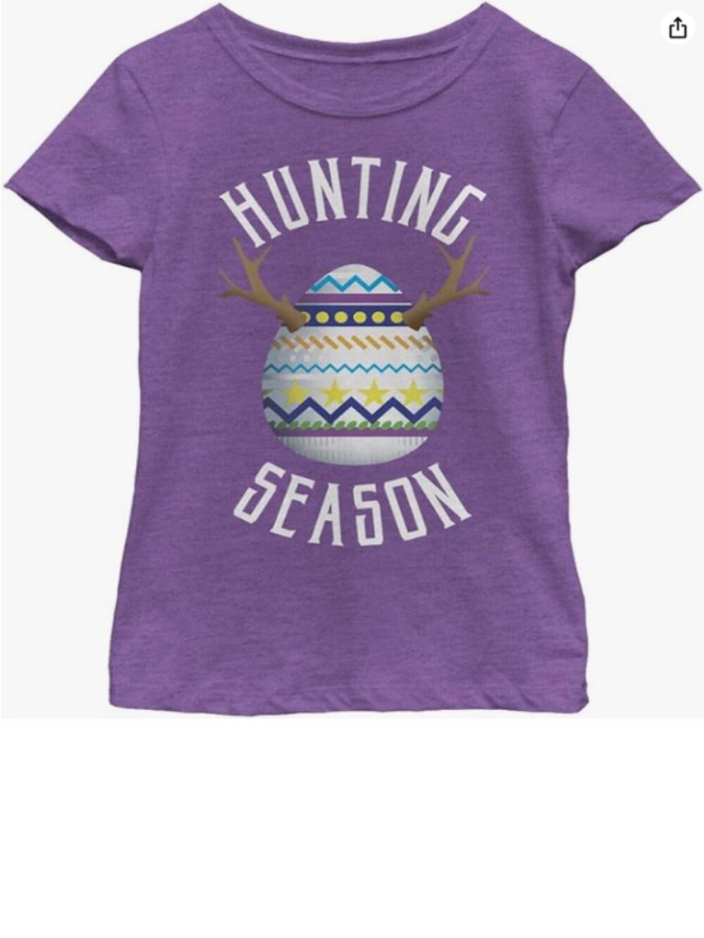 NEW W/ TAGS Fifth Sun Big Girls Hunting Season Easter Tee, Purple Berry, L
